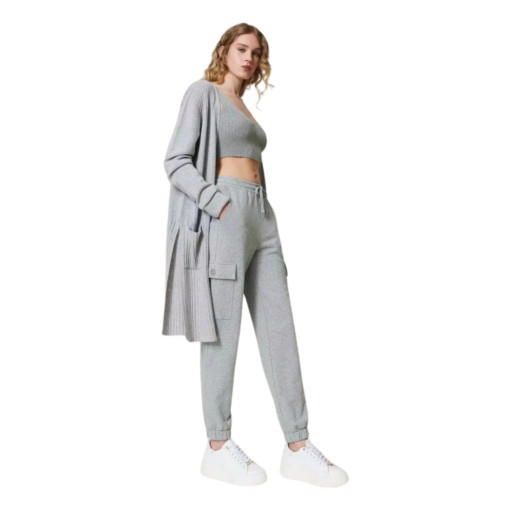 Twinset Cargo Joggers Grijs Katoenen Sweatpants Gray Dames