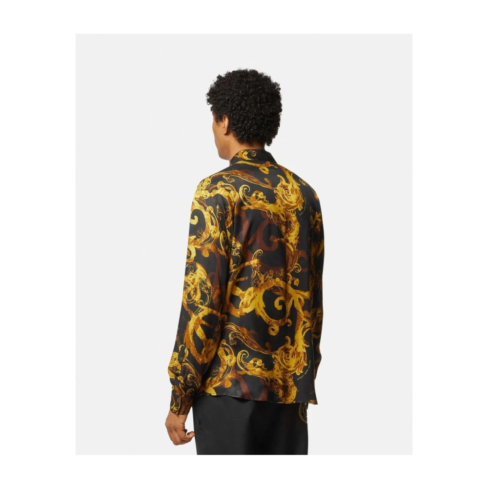 Versace Jeans Couture Viscose Overhemden Black Heren