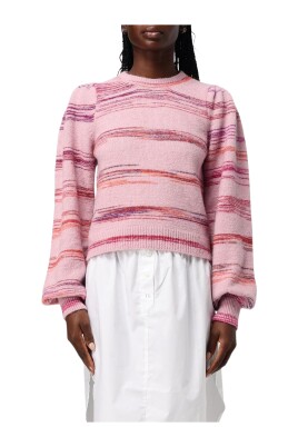 stribet-strik-puff-aermer-sweater