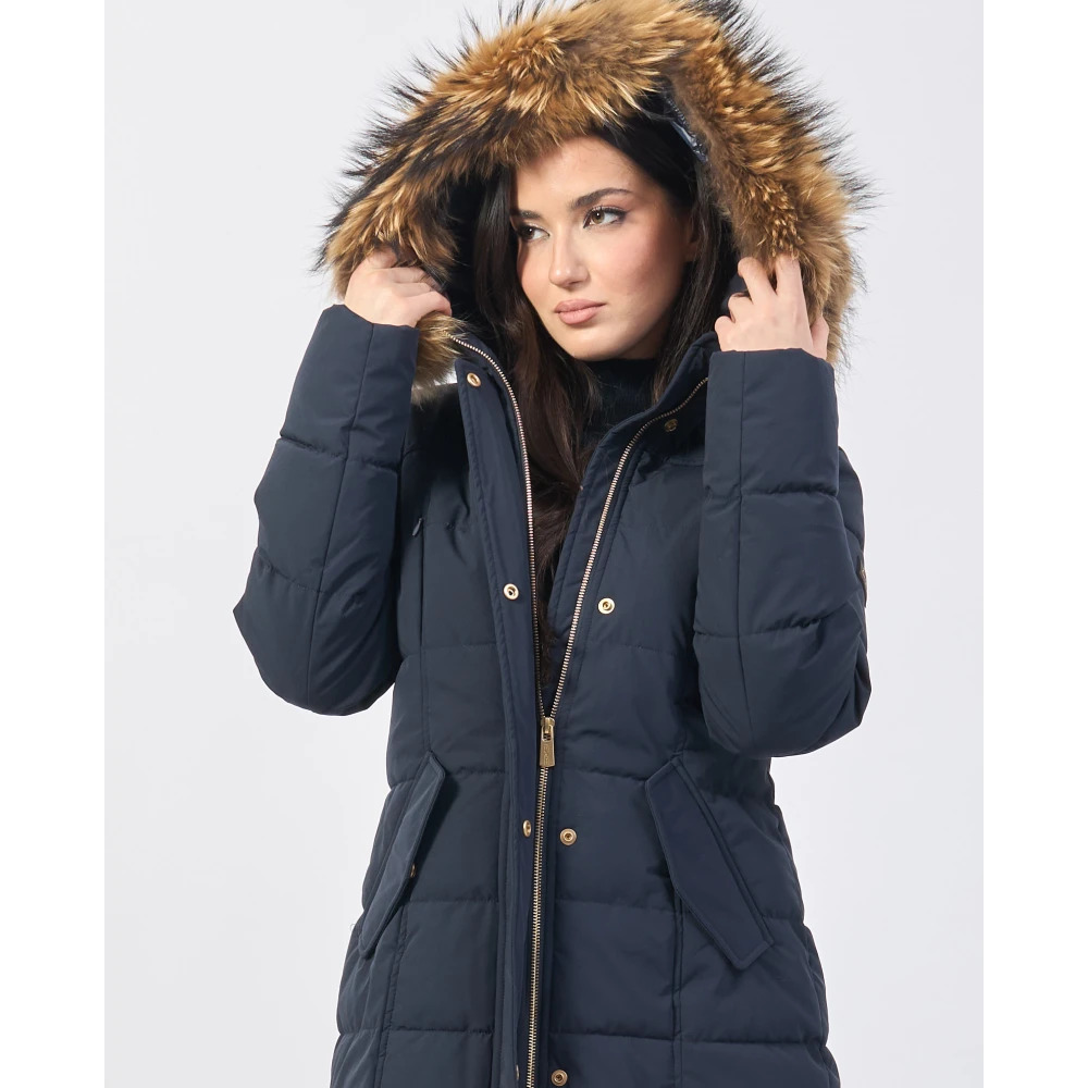 YES ZEE Blauwe Winterjas Stijlvol Ontwerp Blue Dames