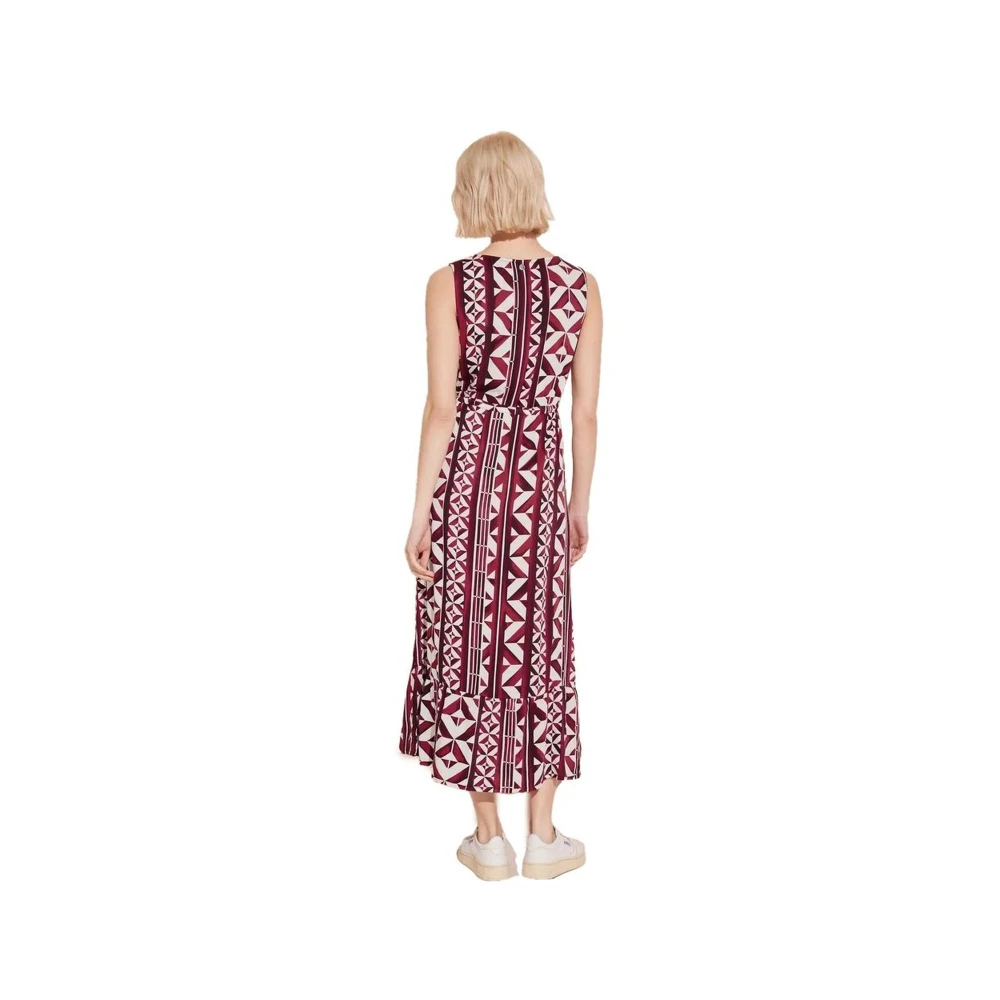 Street One Elegante Viscose Lange Jurk Collectie Red Dames