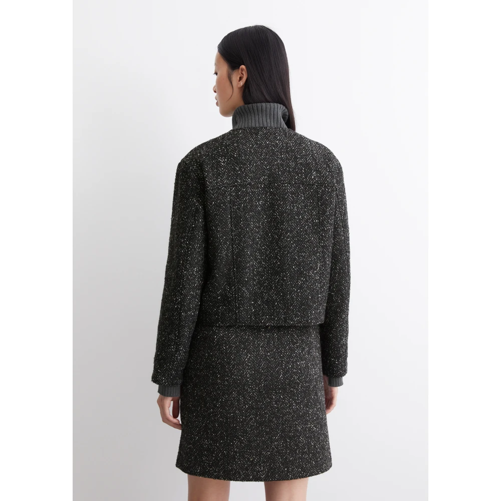 Marc O'Polo Bouclé jas relaxed Black Dames