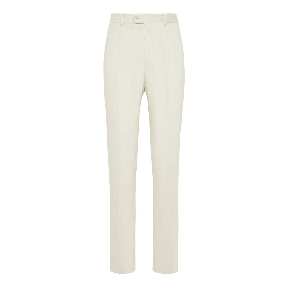 Boggi Milano Katoenen Fluwelen Broek Beige Heren