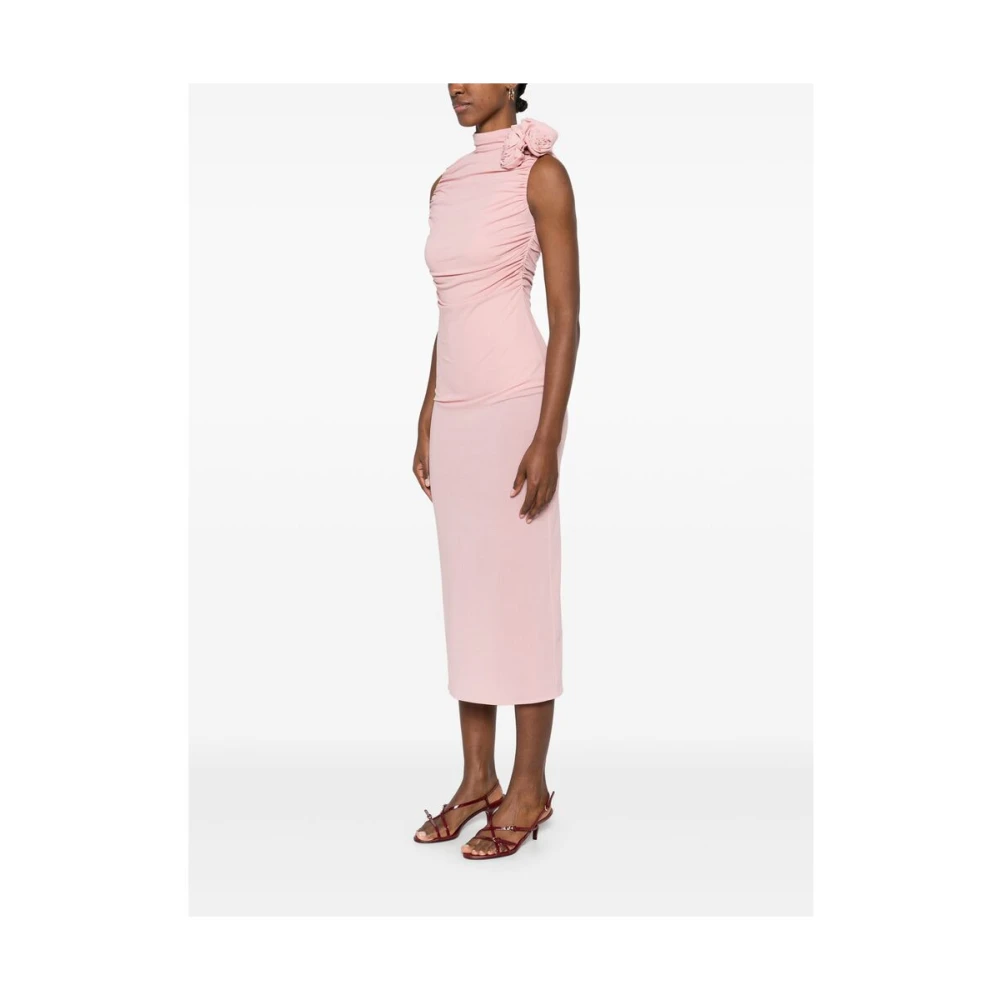 Magda Butrym Roze Mouwloze Jurk met Broche Pink Dames