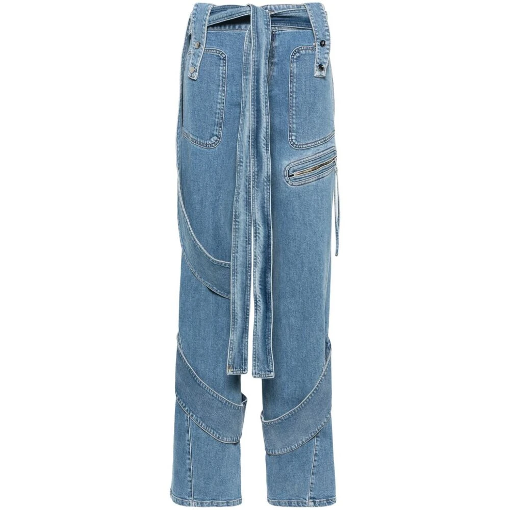 Blumarine Blauwe Denim Jeans met Banddetail Blue Dames