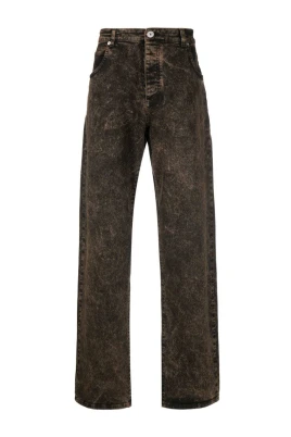 Svart Distressed Denim Jeans