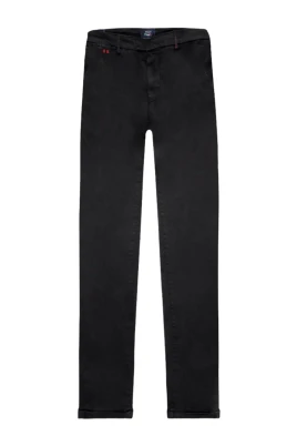 Svarta Slim Stretch Bomullsbyxor