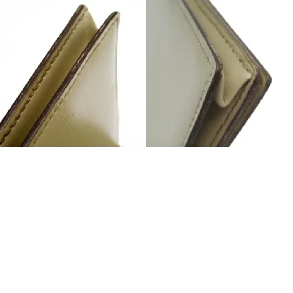 Hermès Vintage Pre-owned Leather wallets Beige Heren