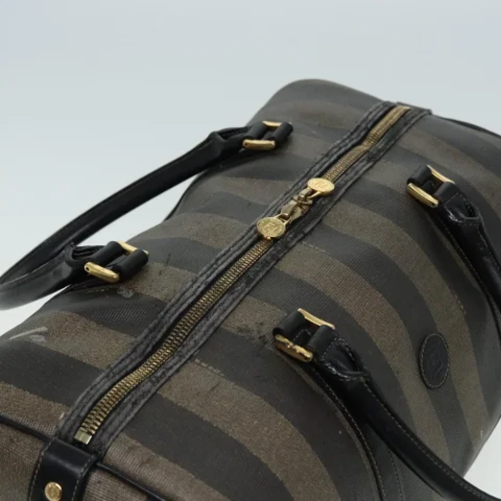 Fendi Vintage Pre-owned Nylon travel-bags Brown Dames