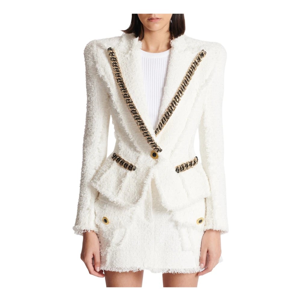Balmain Jolie Madame Tweed Jas White Dames