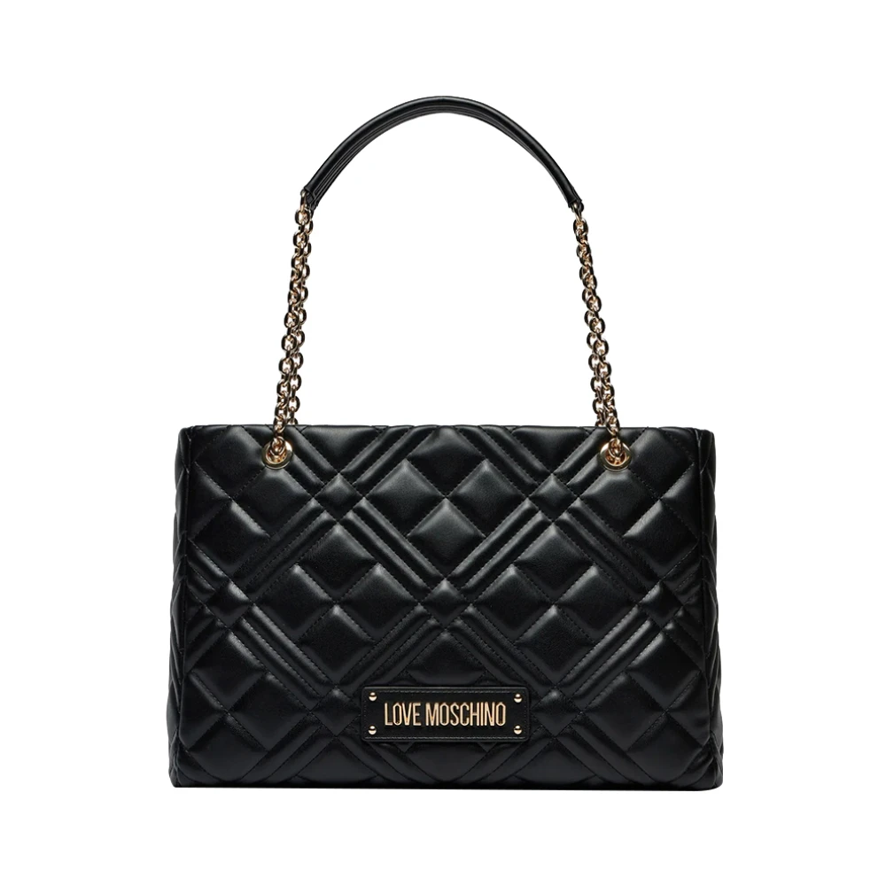 Moschino Zwarte Shopper Tas Black Dames
