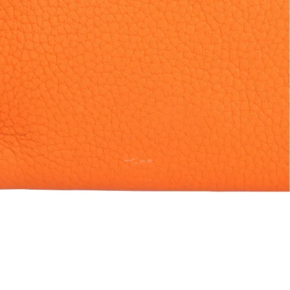 Hermès Vintage Pre-owned Leather shoulder-bags Orange Dames