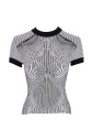 sweat-a-capuche-a-manches-courtes-noir-et-blanc