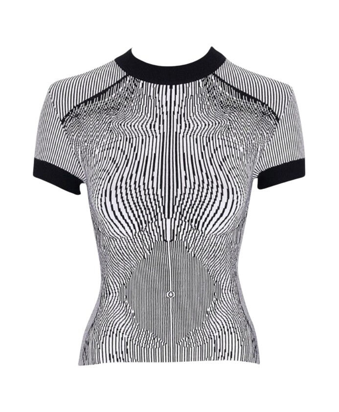sweat-a-capuche-a-manches-courtes-noir-et-blanc