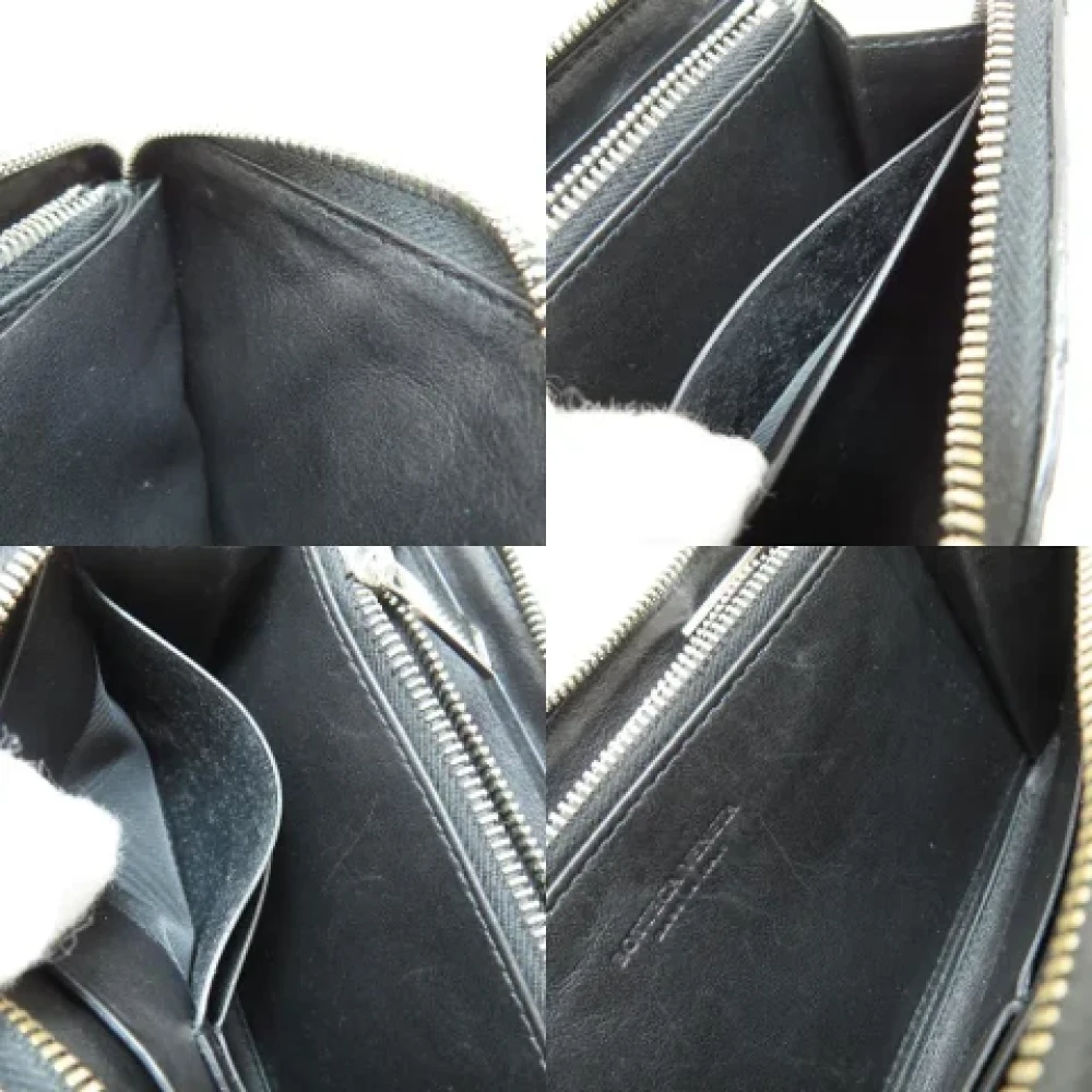 Bottega Veneta Vintage Pre-owned Leather wallets Black Dames