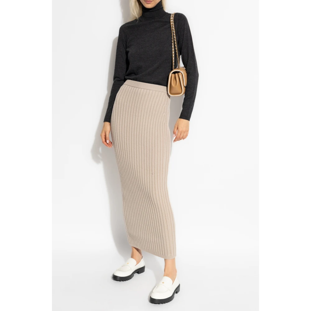 Max Mara Rok Seta Beige Dames