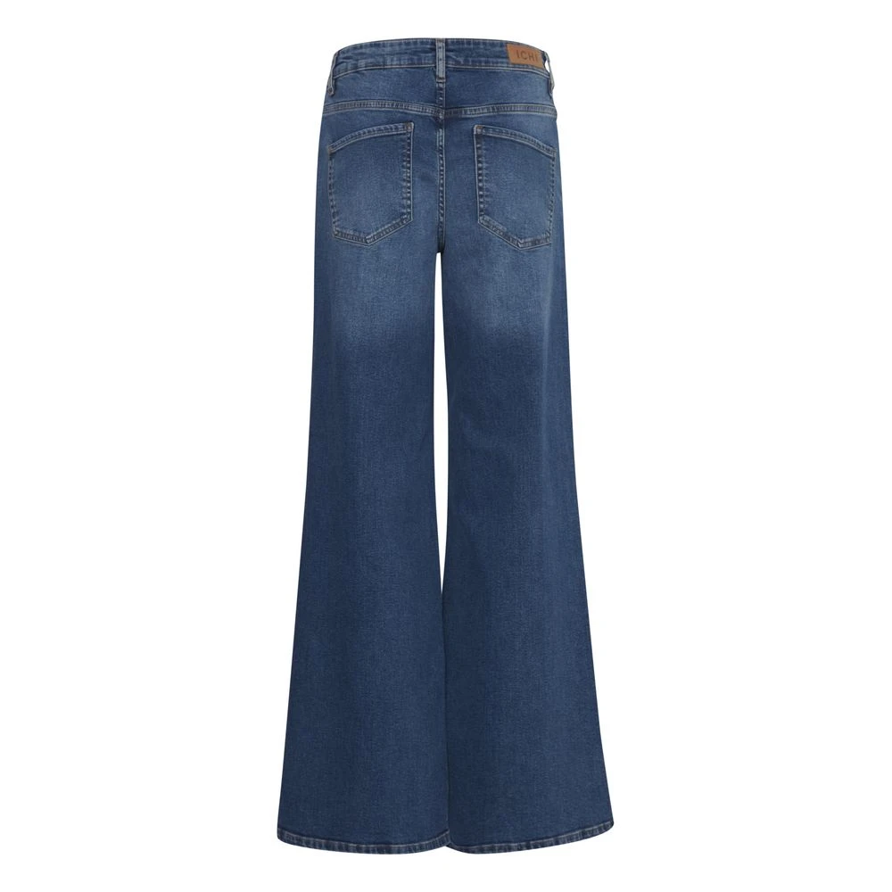 Ichi Blauwe Katoenen Bootcut Jeans Blue Dames
