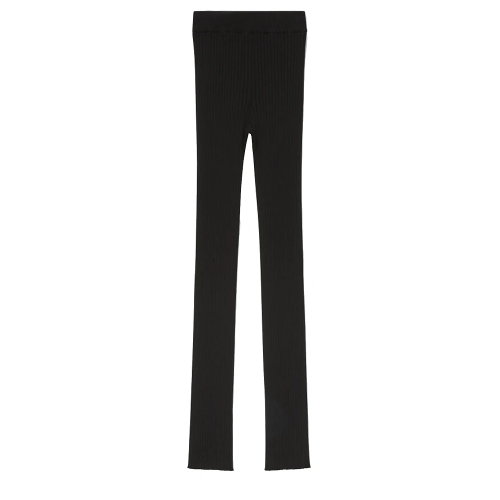 Rodebjer Ribgebreide Broek Black Dames