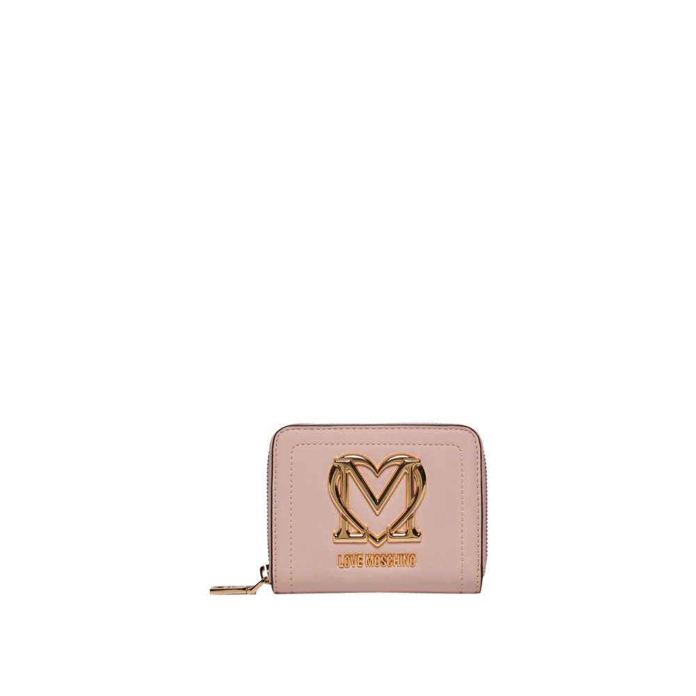 Love Moschino Roze Logo Portemonnee met Ritssluiting Pink Dames