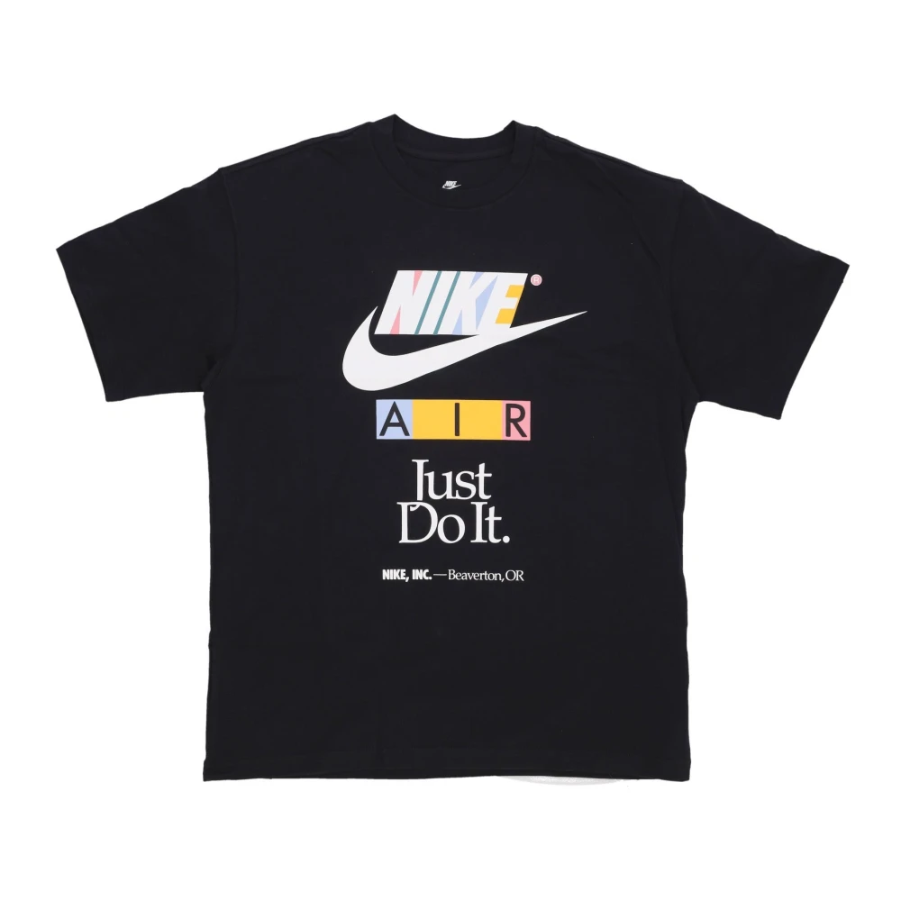 Nike Men's Black Oversize Fit Short Sleeve Crew Neck T-Shirt - Training T-Shirts & Tops - Xl - Sport