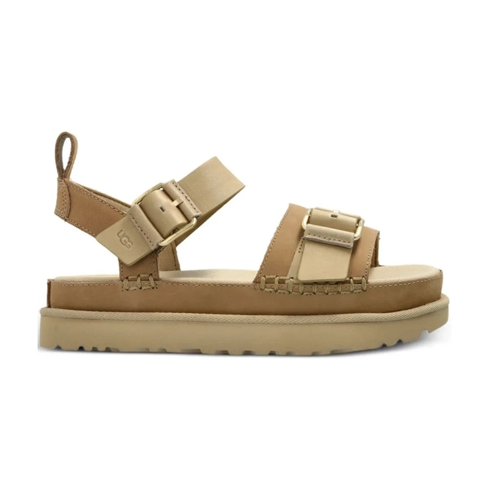 Ugg Women's Beige Flat Sandals, 6 Uk, Goldenstar Villa Sandals