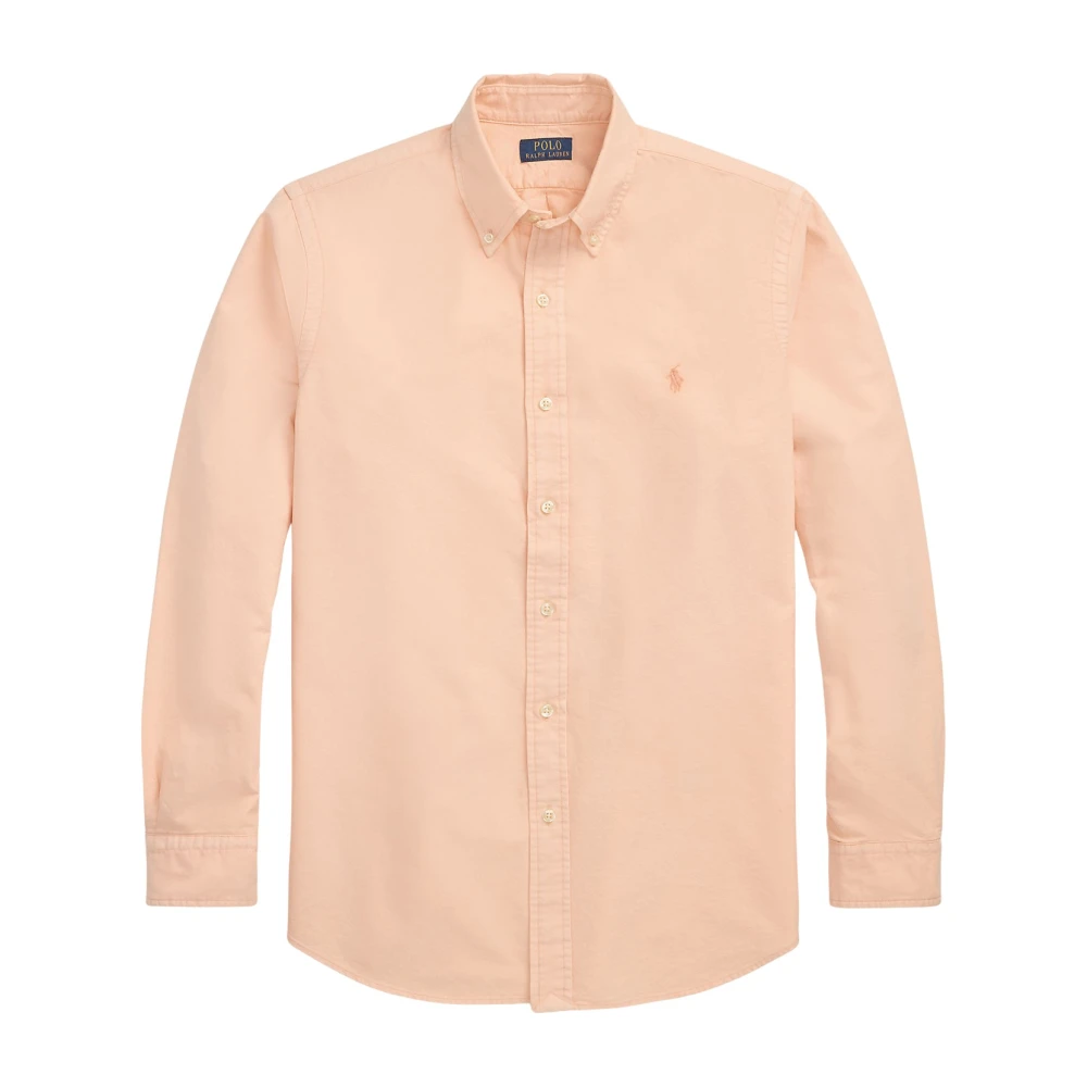 Polo Ralph Lauren Mineral-Dyed Oxford Overhemd Orange Heren