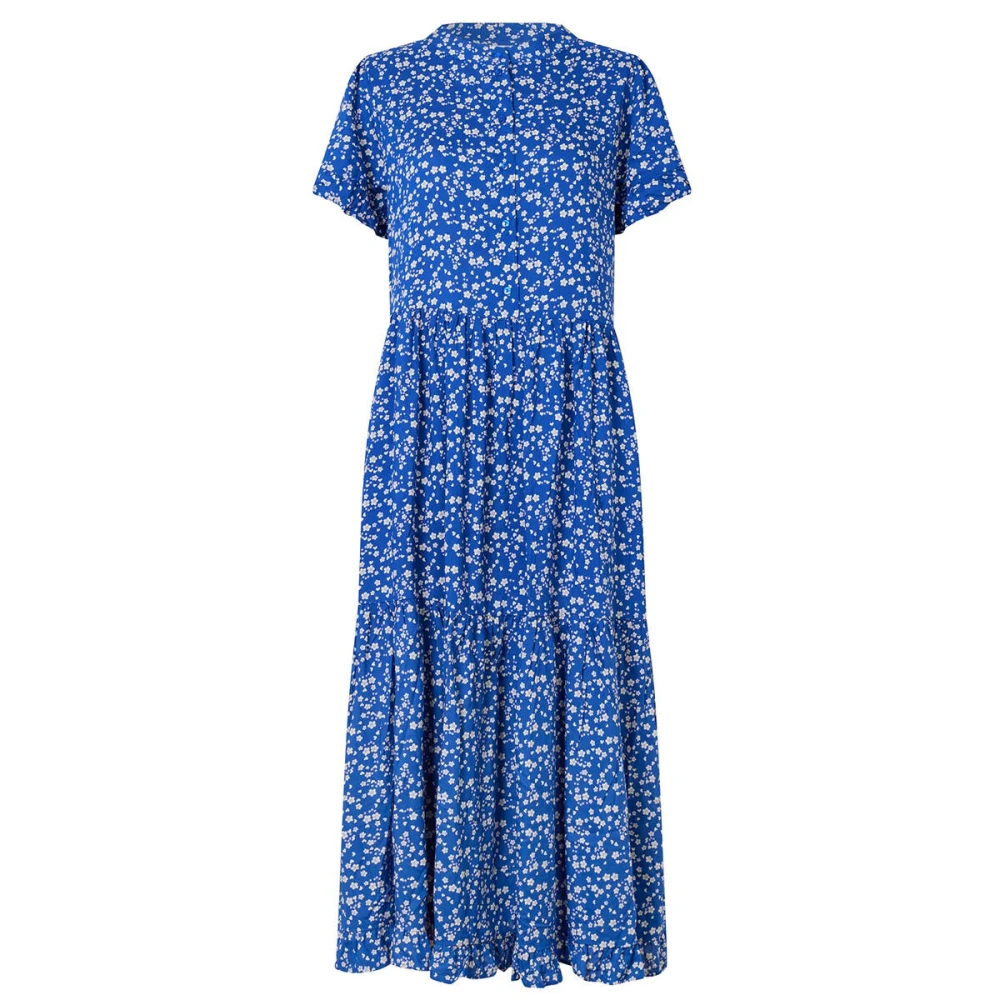 Lollys Laundry SuzieLL Maxi Jurk Blue Dames