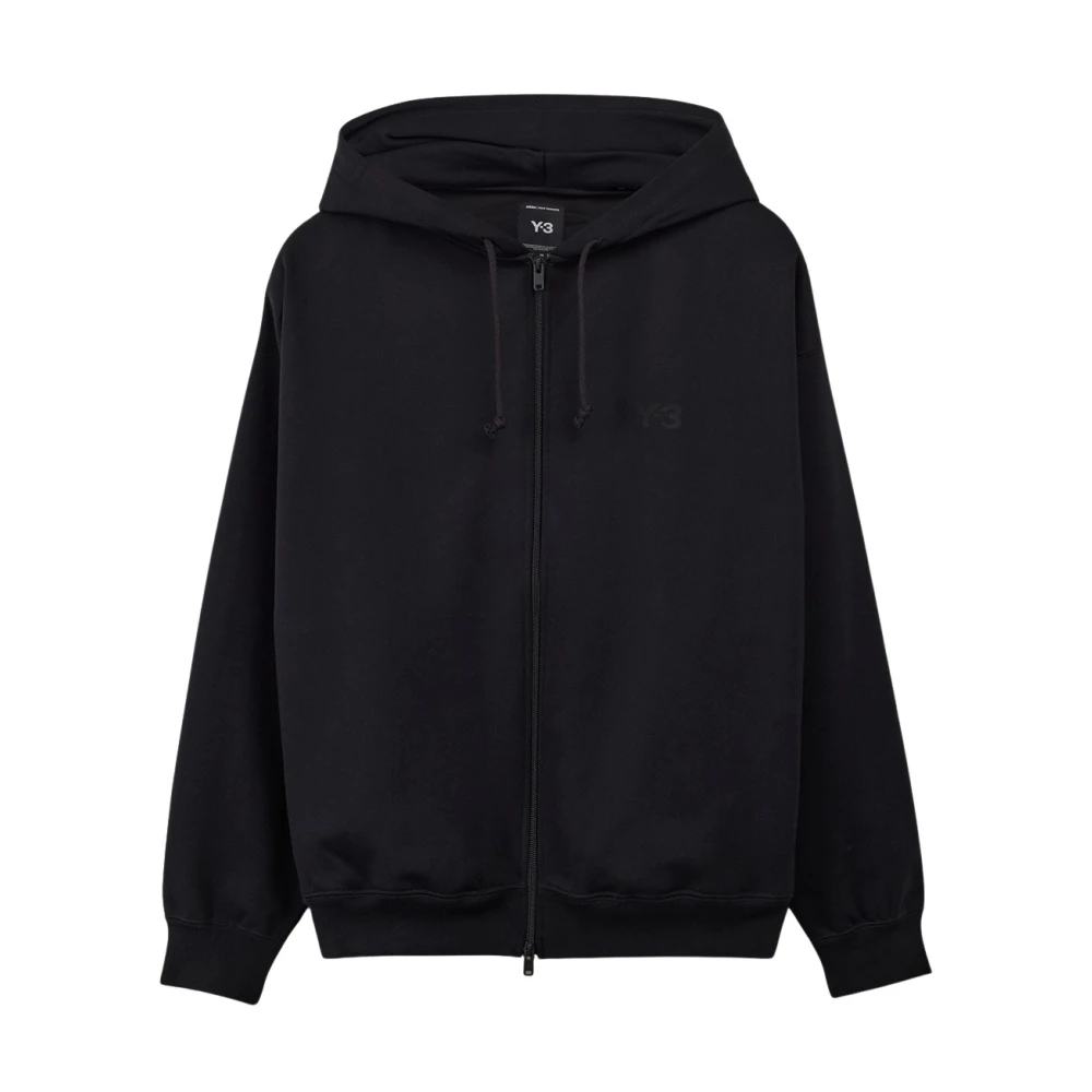 Y-3 Katoenen Logo Hoodie Black Heren