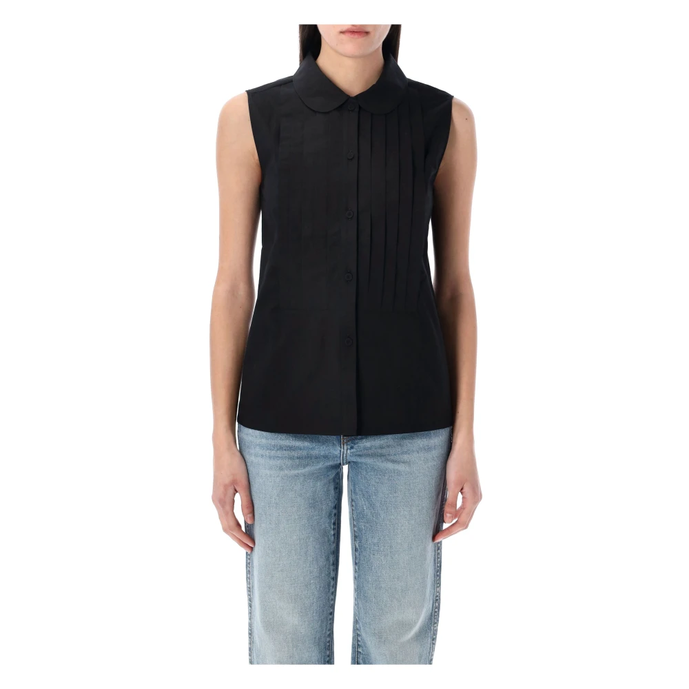 Camisa negra sin mangas con cuello Peter Pan - A.p.c. - Modalova