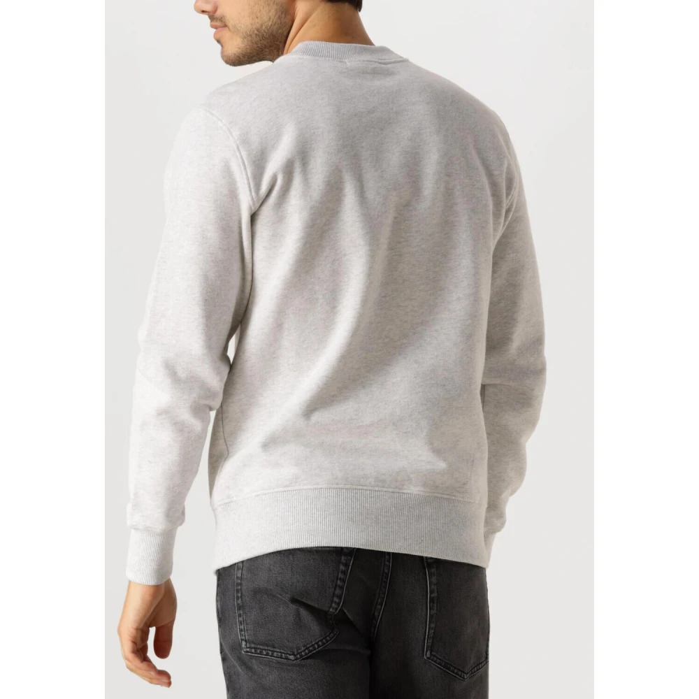Calvin Klein Chenille Monologo Crew Neck Sweater Gray Heren
