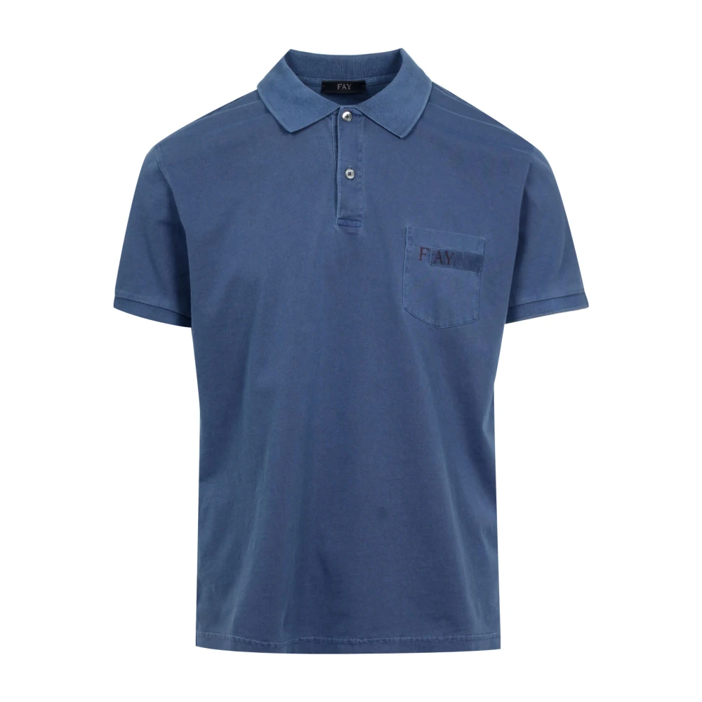 Fay - Tops > Polo Shirts - Blue - Fay - Modalova