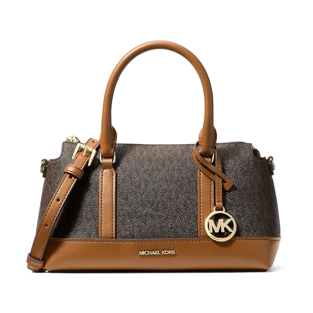 Michael Kors Women's Brown Andie Small Signature Logo Satchel - Handbags - One Size - Bags