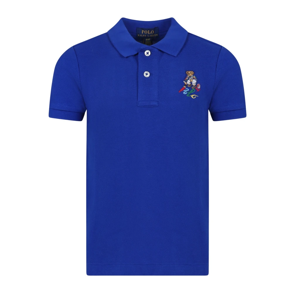 Ralph Lauren Polo Shirt med Polo Bear Broderi Blue, Unisex