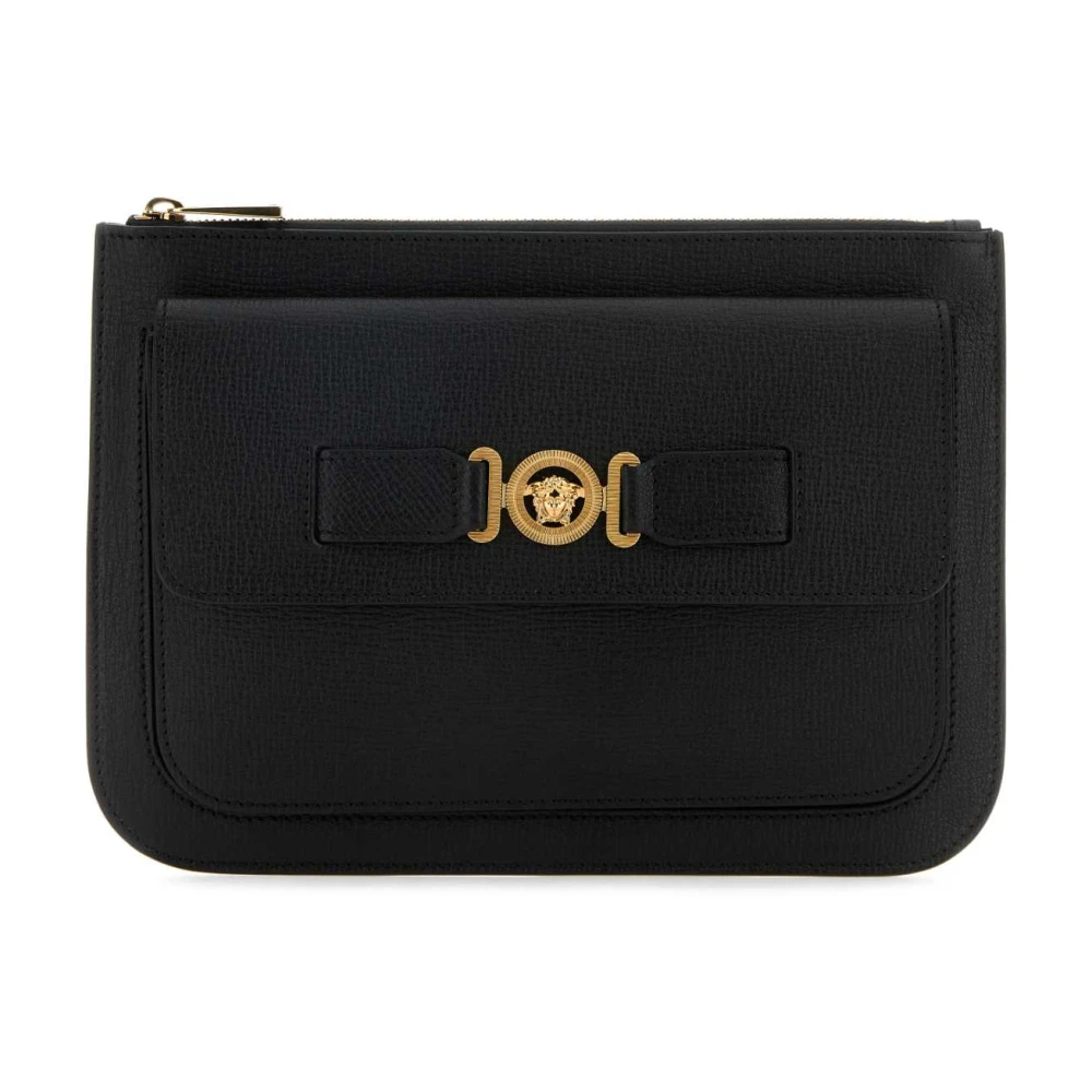 Versace Men's Black Stylish Leather Clutch