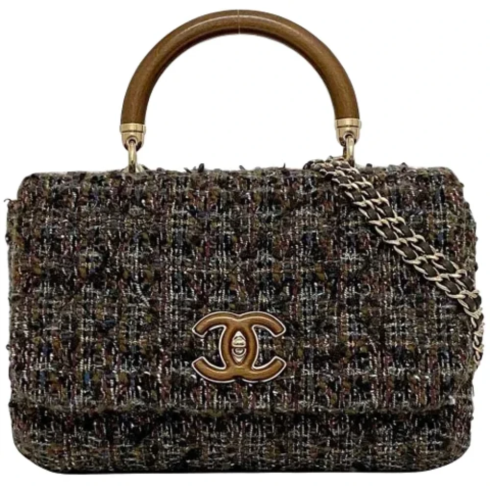 Chanel Vintage Pre-owned Fabric chanel-bags Brown Dames