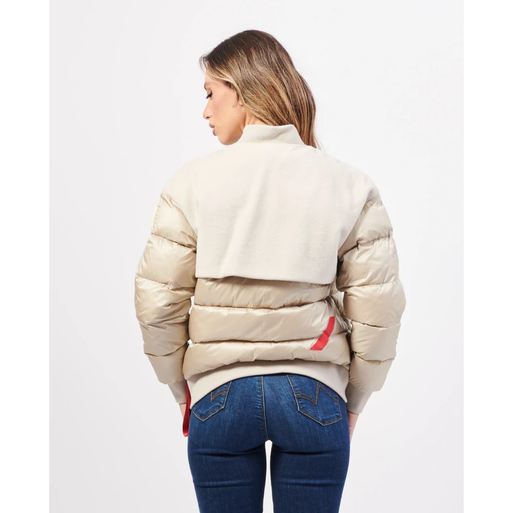 Afterlabel Beige Jassen met Gewatteerde Mouwen Beige Dames