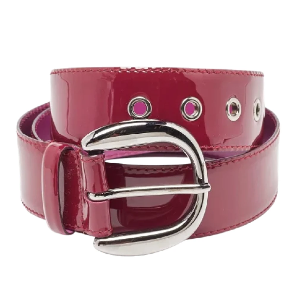 Dolce & Gabbana Pre-owned Leather belts Red Dames