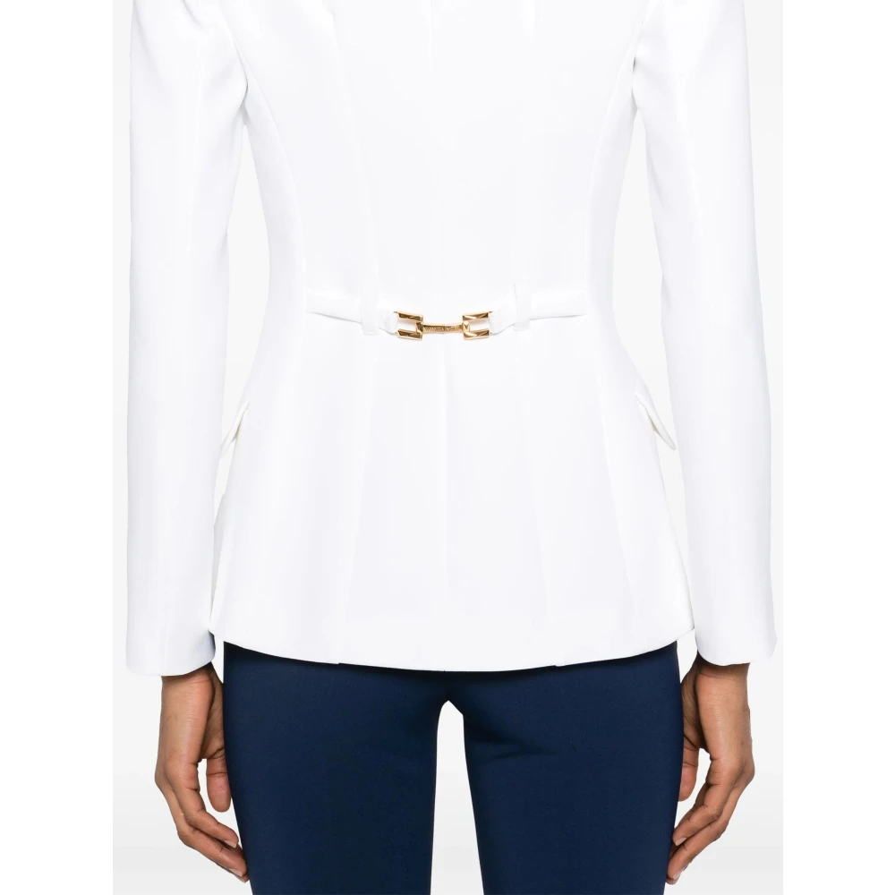 Elisabetta Franchi Ivory Blazer White Dames