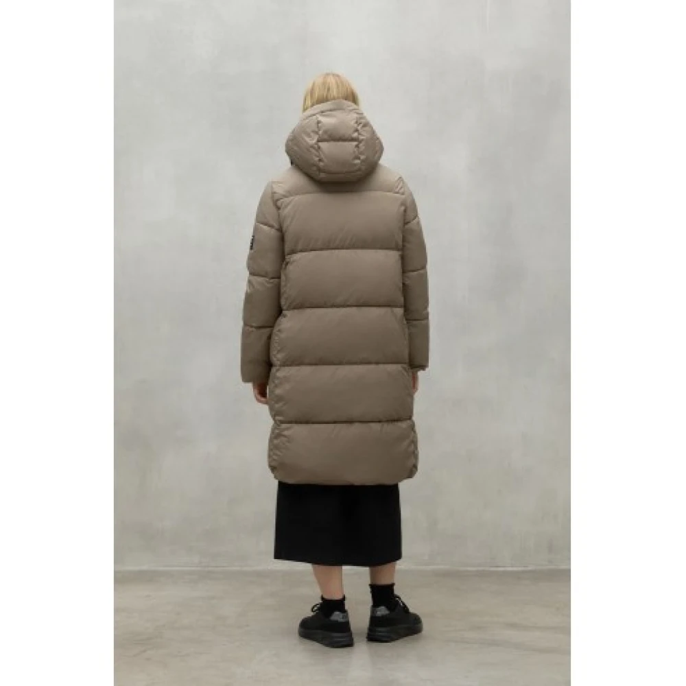Ecoalf Omkeerbare Baru Zwarte Winterjas Black Dames