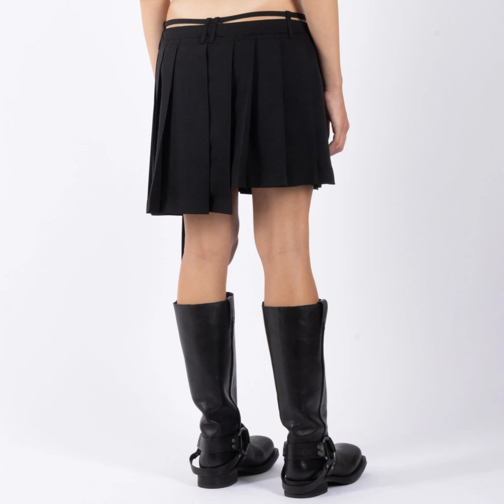 Acne Studios Zwarte Wollen Rok Af0473 Black Dames