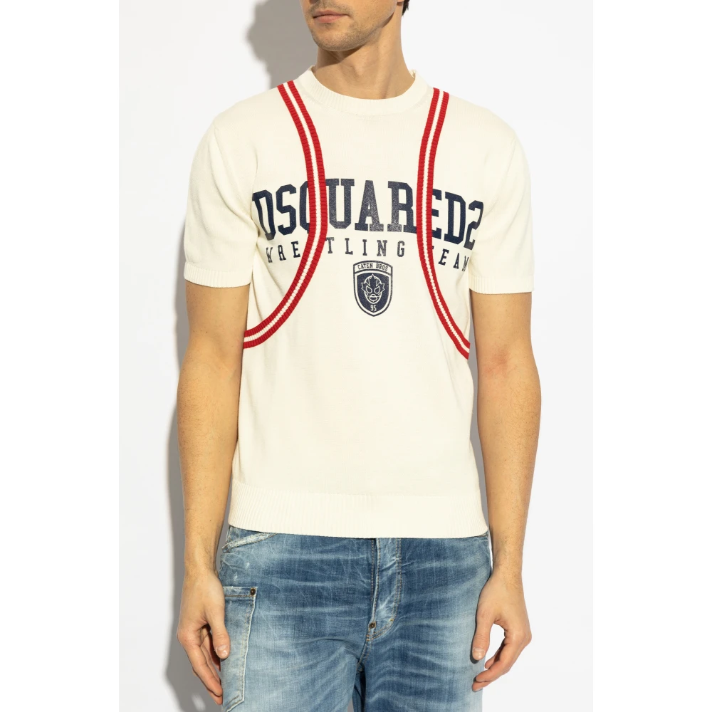 Dsquared2 Trui met logo Beige Heren