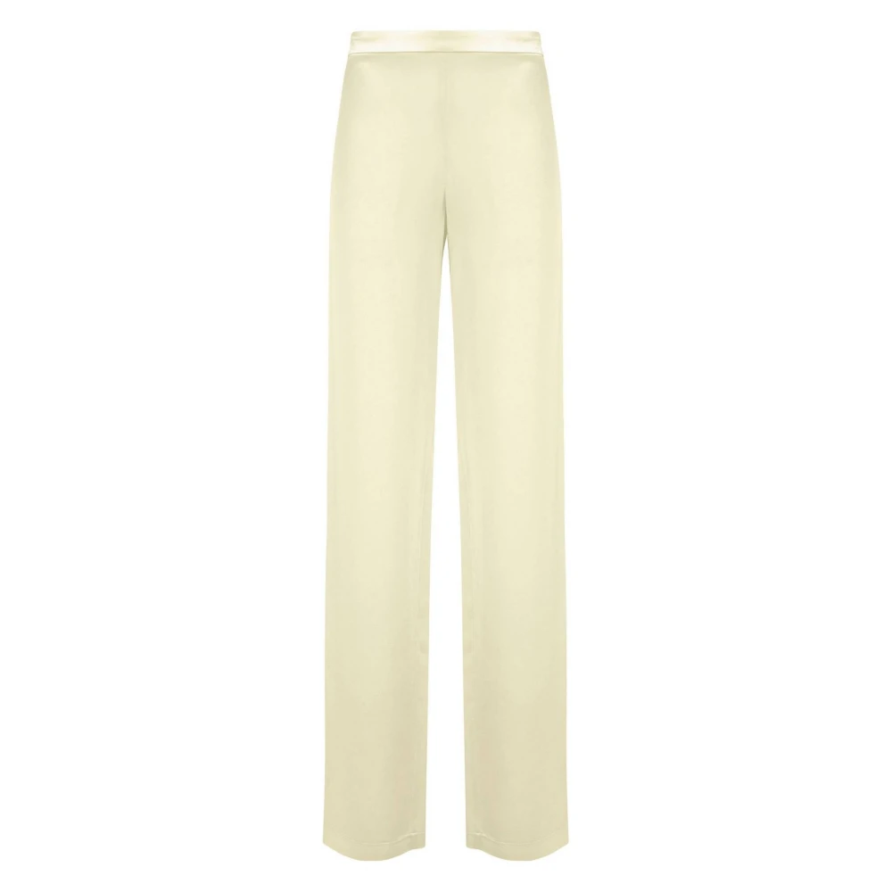 MVP wardrobe Elegante Viscose Straight Leg Broek Beige Dames