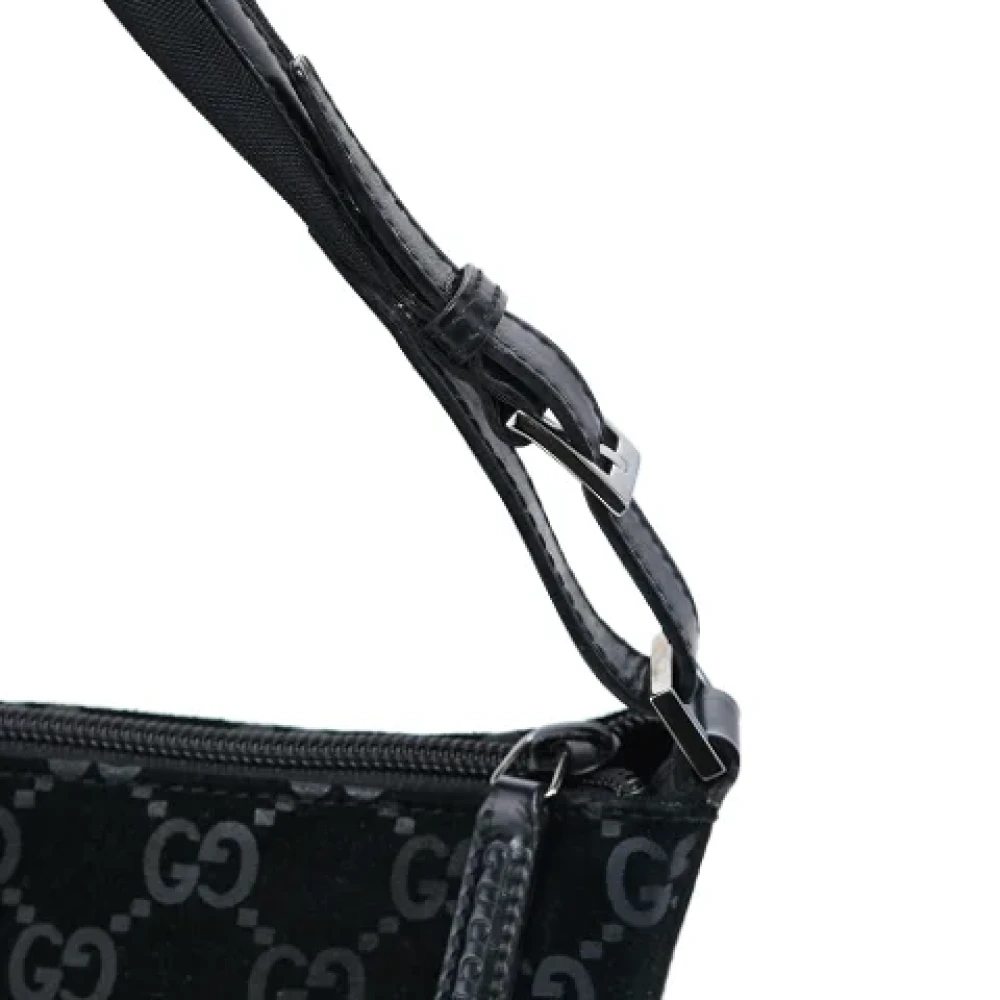 Gucci Vintage Pre-owned Suede handbags Black Dames