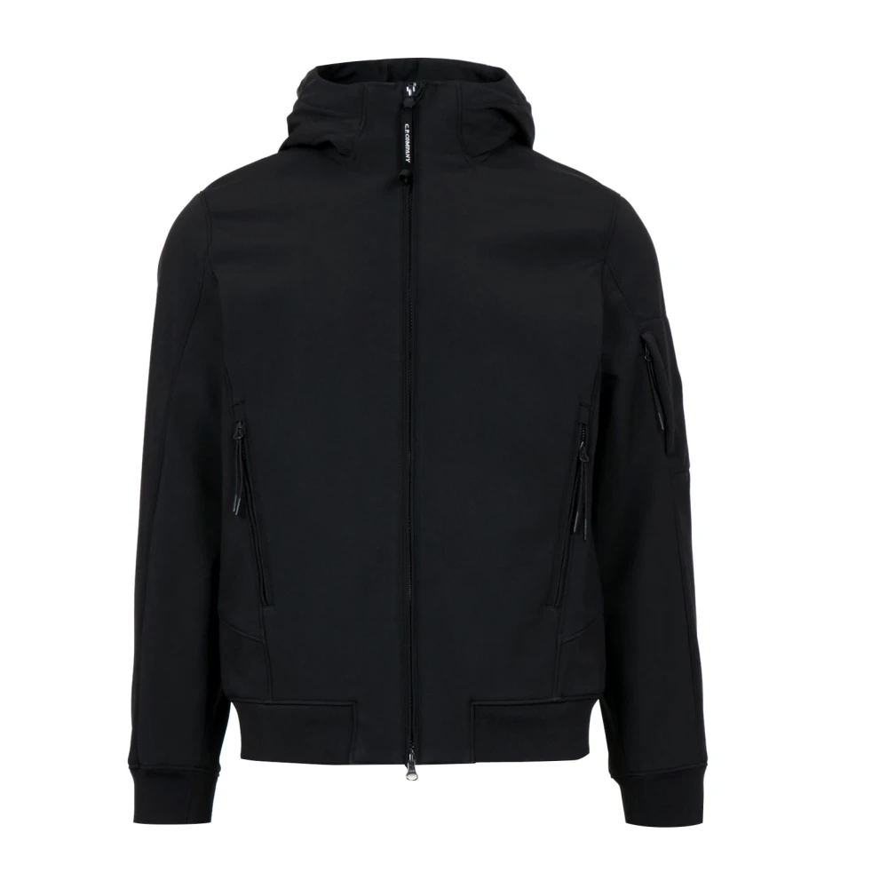 C.p. Company , Light Jackets, Male, Black, M, Shell-R Hooded Jacket