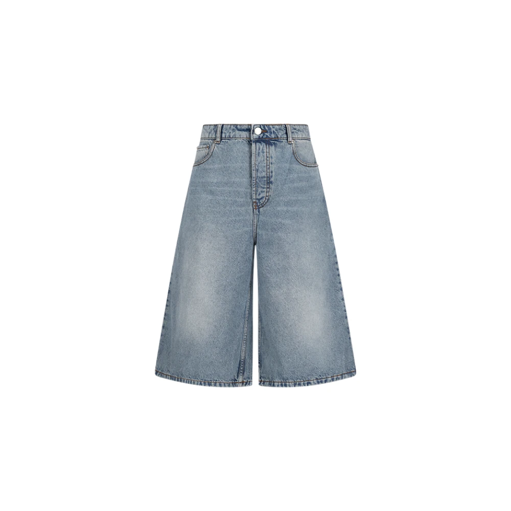 Ami Paris Men's Blue Denim Shorts, W31, Large Fit Bermuda Shorts