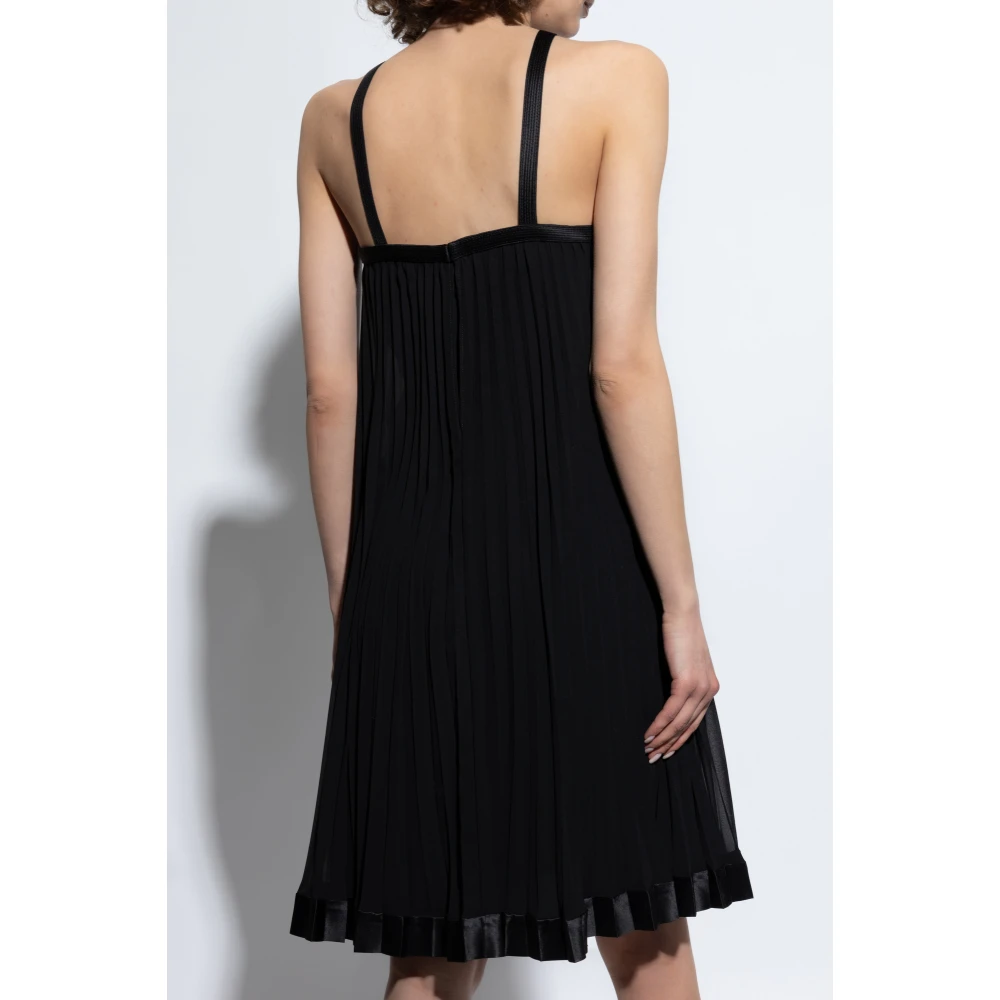 Versace Geplooide hemdjurk Black Dames