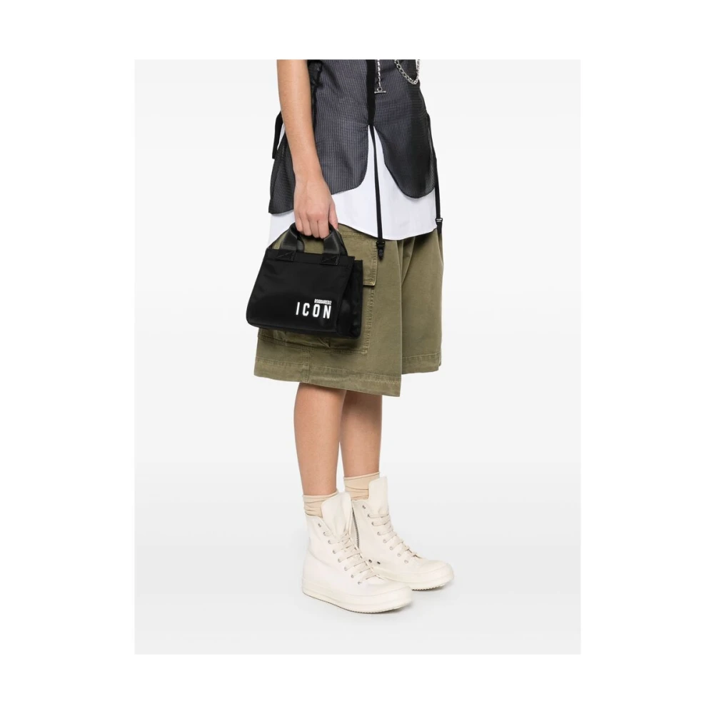 Dsquared2 Zwarte Magnetische Sluiting Handtas Black Dames