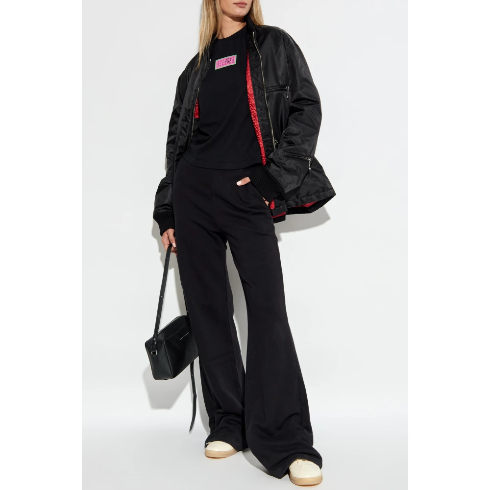 MM6 Maison Margiela T-shirt met logo Black Dames