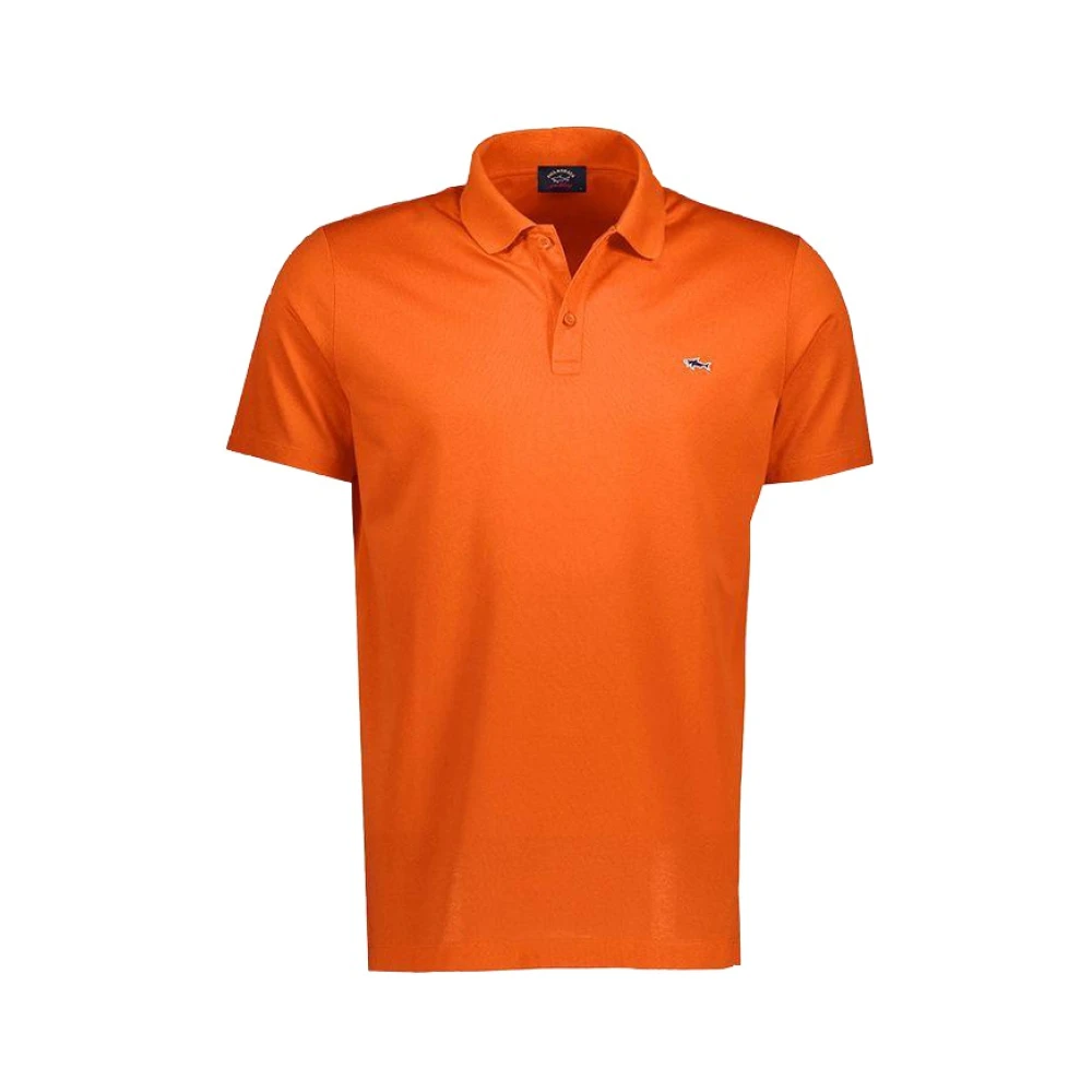 Paul & Shark Men's Orange Polo Shirts, M, Polo In Cotone Piqué