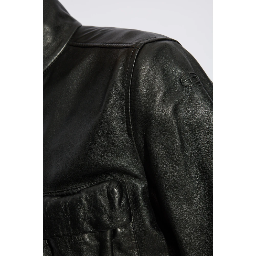 Diesel Leren jas L-Gast Black Heren